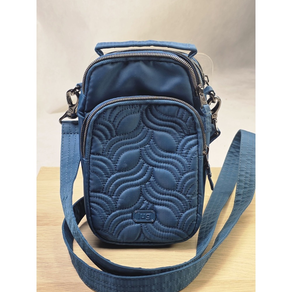 NEW Lug Skeeter RFID Crossbody Bag Quilted Teal Zipper Closure Great For TRAVEL